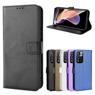 Для Xiaomi Poco X4Nfc ромбовидный узор чехол для телефона Poco X4 Nfc защитный чехол флип-чехол кожаный чехол