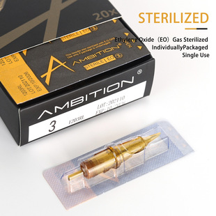 Ambition gold nail integrated tattoo needle cartridge tattoo short needle suitable for tattoo machine tattoo pen 20 pack