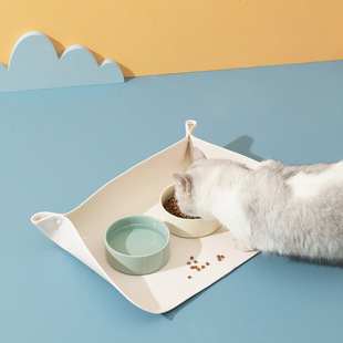 Leather Pet Placemat Dog Food Mat Home Portable Non-Slip Cat Food Feeding Mat Pet Mat All Seasons Universal