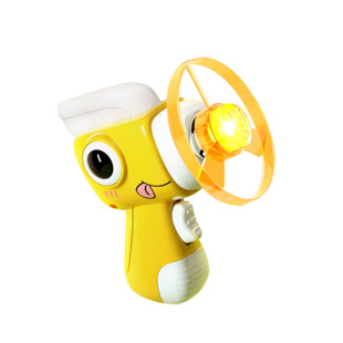 Cross-border cartoon dinosaur triceratops gyro luminous flying saucer rotating launch gyro gun lights wholesale gifts