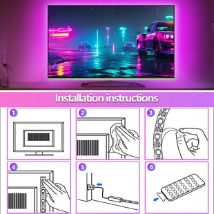 Amazon новый TV TV фон светодиодный свет с беспроводной Bluetooth rgb музыка