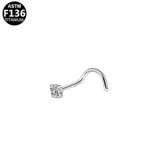 Gabei Europe and the United States cross-border daily classic F136 titanium alloy zircon nose nail s rod puncture nose ring G23