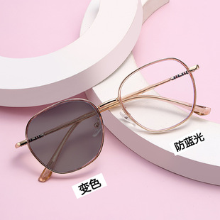 Retro Butterfly Frame Metal Full Frame Glasses Anti-Radiation Eye Protection Anti-Blue Light Flat Mirror Lightweight Fashion Glasses Frame