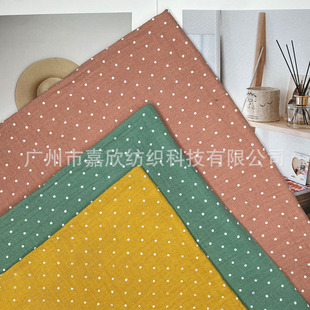 Double-layer crepe muslin double-layer crepe double-layer Yarn fabric printed cartoon love pajamas fabric