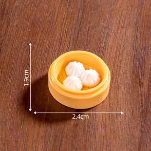 Micro Landscape Creative Simulation Food Play Steamer Steamed Dumpling Bag DIY Decorations Blind Bag Accessories Mini Miniature Small Ornaments