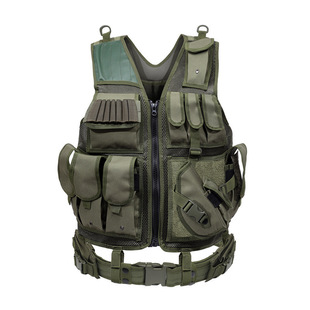 Tactical Vest Training Chicken Vest Military Fan Multi-Functional Weight-Bearing Enlarged Camouflage Vest Export Outdoor Amazon