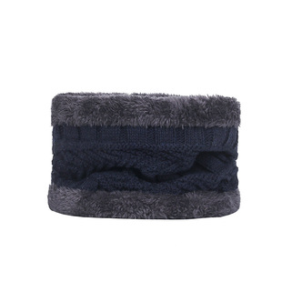 Men's Hat Winter Youth Warm Thickened Knitted Wool Hat Fleece Cotton Hat for Autumn and Winter Cold-proof Neck Ear Protection Hat