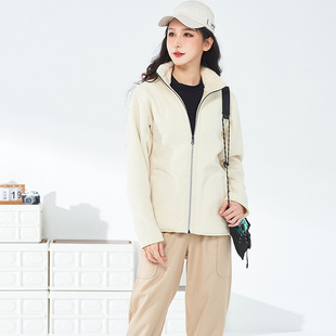 Autumn and winter outdoor double-sided coral fleece fleece coat for men and women fleece-lined thickened warm lambswool polar fleece coat for men