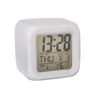 Cross-border creative LED colorful color change four clock student children temperature luminous electronic alarm clock colorful clock