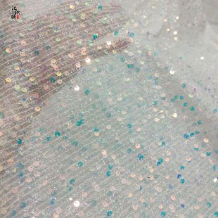 Wholesale Multicolor Supply Beaded Embroidery Fabric Sequin Embroidery Dress Children's Wear Stage Dress dress Fabric