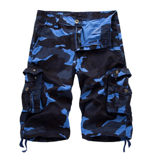 Summer Large Size Men's Camouflage Five-point Pants Multi-bag Loose Overalls Shorts Casual Mid-length Pants Beach Shorts Trendy Cheesehorse Pants