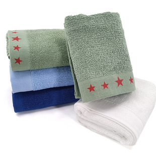 Army Green towel student training towel blue towel pure cotton towel facial towel for face washing in construction site dormitory