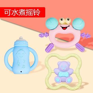 Cross-border export baby gum hand rattle toys for men and women newborn babies 3-12 months 1 year old 0 educational early education