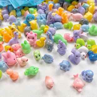 Three-dimensional resin ornaments luminous small animal Christmas blind bag wholesale turtle pair touch mini blind box ornaments