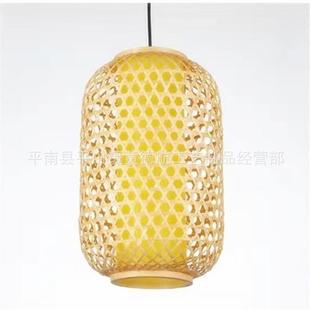 Bamboo lamp handmade chandelier restaurant hot pot restaurant hotel Inn aisle lamp Chinese bamboo lantern chandelier