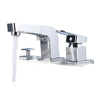 Huimeng 6R Bathroom Cabinet Face Washing Table Basin Sitting Drawing Cold and Hot Water Three-piece Set with Pull-down Faucet Split Opening