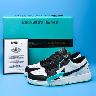 Putian genuine goods aj men's shoes low-top couple's board shoes aj1 black and white panda pu by men's sneaker students running shoes