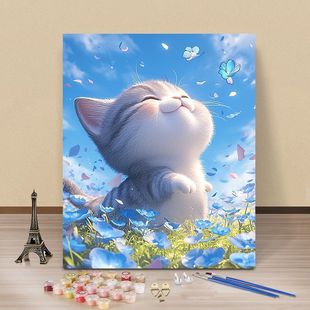 Digital Oil Painting diy Healing Coloring Oil Painting Decompression Acrylic Painting Birthday Gift