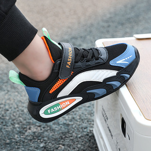 Summer Breathable Single Mesh Boy's Shoes Soft Sole Big Children's sneaker Summer New Single Mesh Boy's Running Mesh Shoes