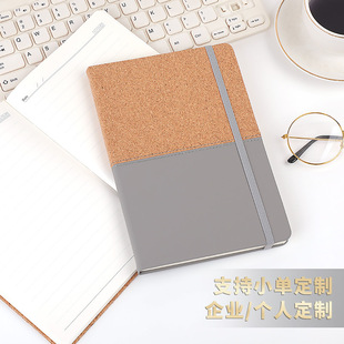 A5 Environmentally Friendly Wheat Straw Spliced ​​Cork Notebook Business Suit Customized Enterprise Cross-Border Special Work Notebook