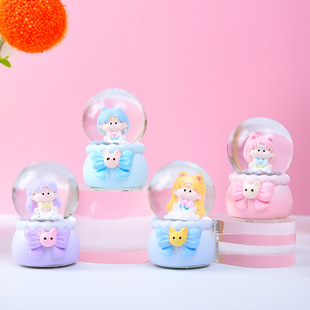 Cartoon Surrounding Little Star Wish Boy Cute Mini Crystal Ball Luminous Bedroom Bedside Table Decoration Student Holiday Gift