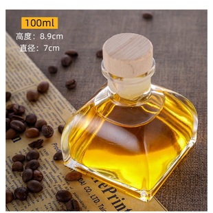 Wholesale Sealed Home-brewed Fruit Wine Bottle Rhombus Pattern Glass Small Wine Bottle Repackaged Empty Wine Bottle Cold Brew Aromatherapy Glass Bottle