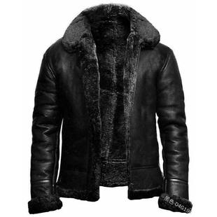 Imitation fur coat Nordic зимняя имитация меховая куртка мужской средней и длинной молнии с меховым воротником PU кожаное пальто