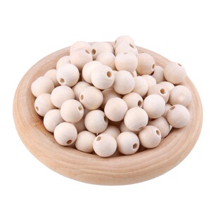 Spot Wholesale 6-50mm Wood Color Lotus Wood Round Beads Wood Beads DIY Jewelry Wooden Round Beads Loose Bead Accessories