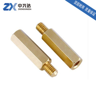 Copper Column Single Head Hexagon M2M2.5M3M4 Isolation Column Single Pass Wiring Brass Stud Factory Wholesale