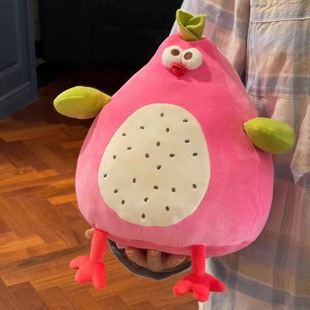 Cross-border simulation fun dragon fruit chicken plush doll doll pillow doll gift cartoon wholesale