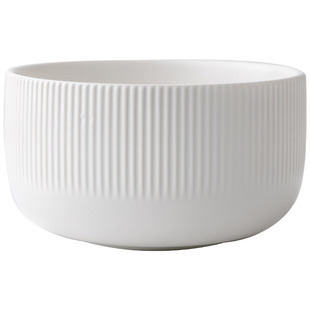 Don't Pick Style Dika Series Nordic Retro Embossed Ceramic Bowl White Simple Household Tableware Cross-border Export