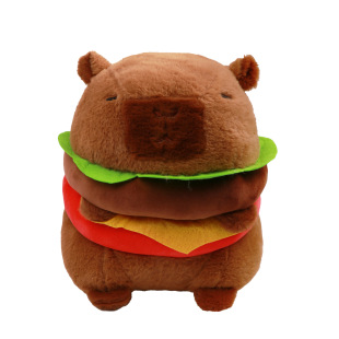 Kapi Barra Hamburger Plush Toy Doll Pendant Summer Kapi Barra Doll Factory Wholesale