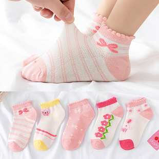 Purple rabbit cartoon lace socks baby floor socks summer tube socks girls baby socks wholesale children socks