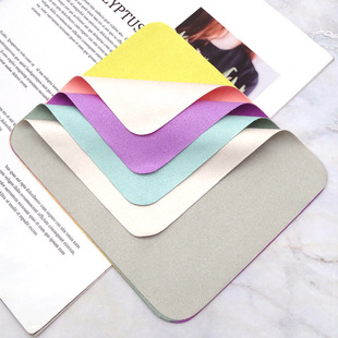 Two-color island silk glasses cloth island silk suede wiping cloth double-sided velvet mobile phone screen lens cleaning cloth