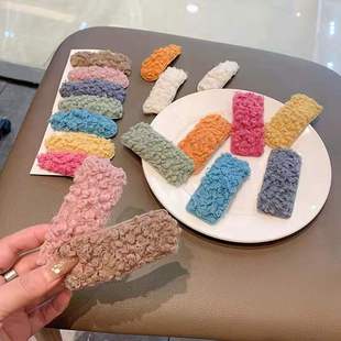ins Cyber Celebrity Plush Hair Clip Hair Clip Hair Clip Headwear Winter Wool Small Clip Bangs Clip Side Clip Girl Clip