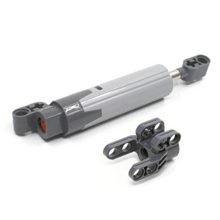 Building block technology parts modified parts alloy universal joint carbon fiber cross shaft long push rod triangular hook counterweight parts