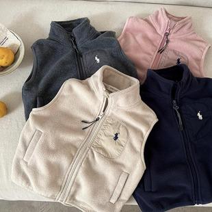 [Shop selling] Children's lamb fleece vest men's autumn and winter children's double-sided fleece jacket baby warm