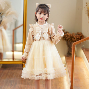 Girl's Stylish Princess Dress Autumn and Winter Girl's dress Autumn Dress 2025 New Autumn and Winter Children's Winter Wear