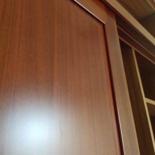 Custom Chinese-style sliding door wardrobe body bedroom storage wardrobe mahogany color simple line solid wood top wardrobe