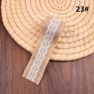 Factory direct multi-style lace linen roll DIY craft bow decoration woven ribbon