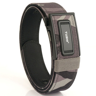 Cross-Border double-layer hardened automatic buckle shooting training quick hanging pistol belt nylon belt outdoor leisure belt