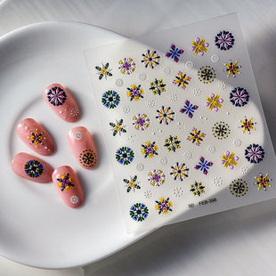 Internet Celebrity Stamps Three-dimensional Nail Art Stickers Children's DIY Nail Decoration Stickers Cute Dog Cat Pattern