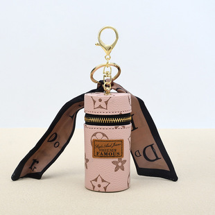 European and American Mini Coin Purse Red Bag Keychain Fluorescent Small Storage Bag Pendant Old Flower Blue Headset Bag Hanging