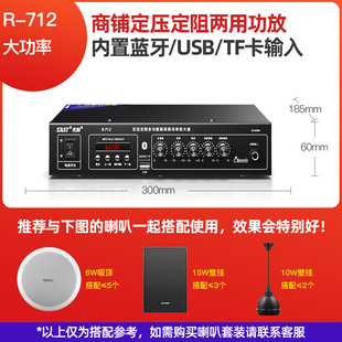 Bluetooth Partition Power Amplifier Speaker Speaker Power Amplifier Household Fixed Resistance and Voltage Audio Card Pluggable Small Public Amplifier