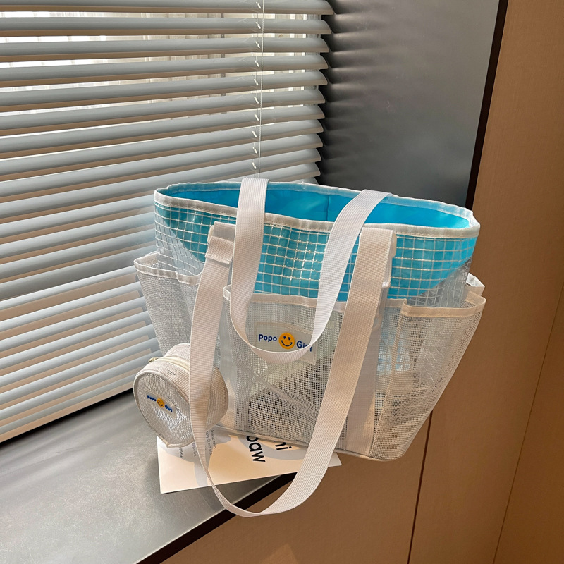 Dopamine-enhancing short-distance travel bag, multi-layered, large-capacity beach bag, travel, yoga, fitness, toiletries, swimwear storage bag.