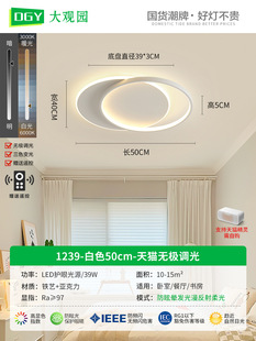 Grand View Garden Cloud Ceiling Lamp Cream Style Modern Simple Bedroom Ceiling Lamp Full Spectrum Eye Protection Children's Room Lamp