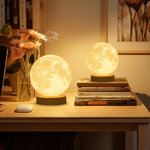 Table lamp bedside lamp moon lamp moon ins girl gift atmosphere lamp romantic bedroom sleep charging night light