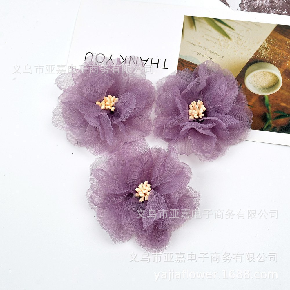Artificial Flowers in Purple Series, Flower Head Wreath DIY Materials, Artificial Flowers for Scene Arrangement, High-End Realistic Wedding Flowers