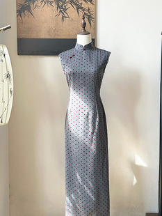 High-end Retro [Jinghong] Daily French Sleeveless Cheongsam Women's Young Elegant Elegant Long 2024 New Style