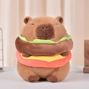 Cute Capybara Burger Plush Toy Capybara Doll Plush Doll Doll Pillow Fun